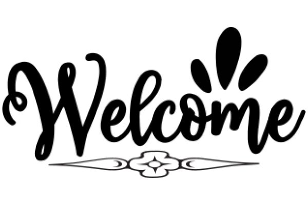 Welcome Sign with Floral Design