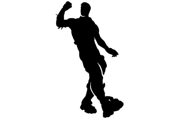 Silhouette of a Boxer in a Fighting Stance