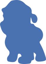 A Silhouette of a Blue Elephant