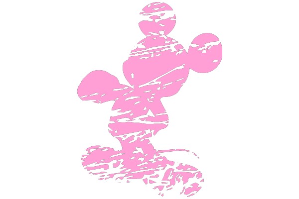 Pink Styrofoam Mickey Mouse Silhouette