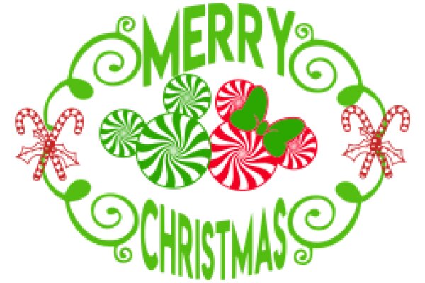 Merry Christmas: A Festive Greeting with Candy Cane Designs