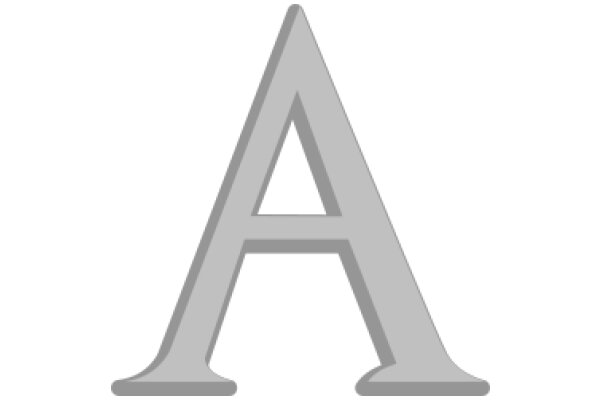 A Simple, Yet Elegant, Letter 'A' in Gray