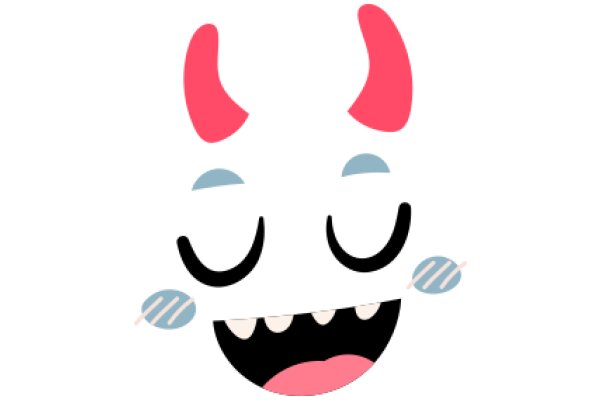 A Playful Twist: A Cartoon Character with a Mouthful of Horns