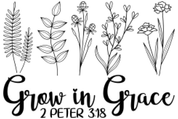 Grow in Grace: A Collection of Flower Illustrations with Biblical Reference