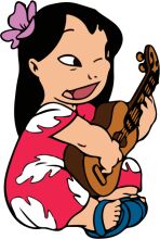 A Playful Moment: A Cartoon Character with a Guitar