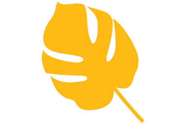 Simplistic Yellow Leaf Icon