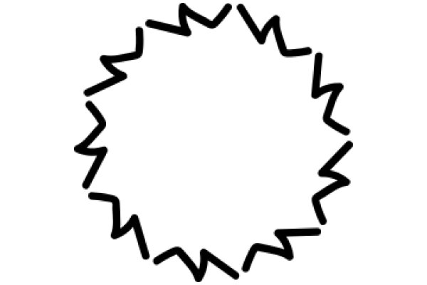 A Simple Line Drawing of a Circle with Spikes