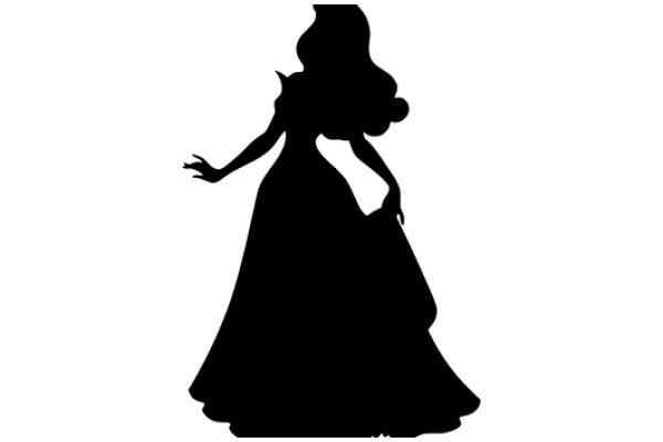 Silhouette of a Fashionable Lady