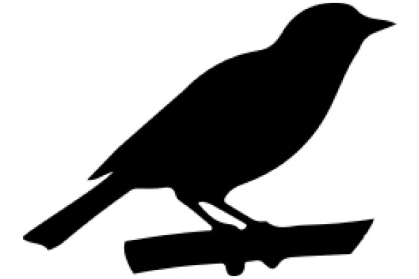 Silhouette of a Bird Perched on a Branch