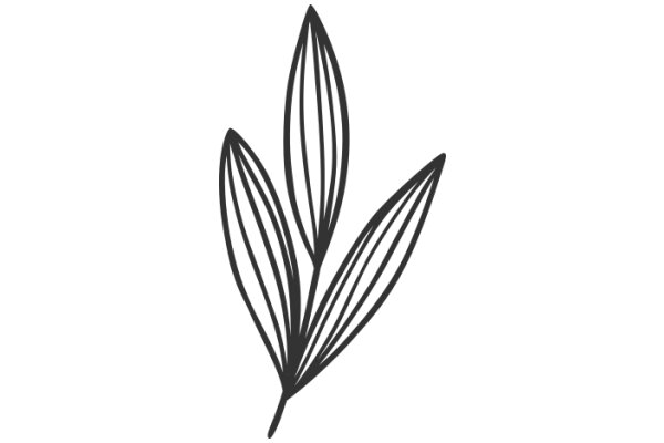 Stylized Artwork of a Plant Leaf