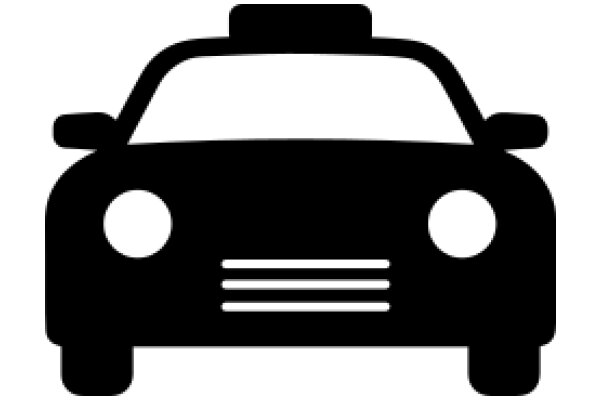 Simplified Icon of a Car with a Taxi Roof