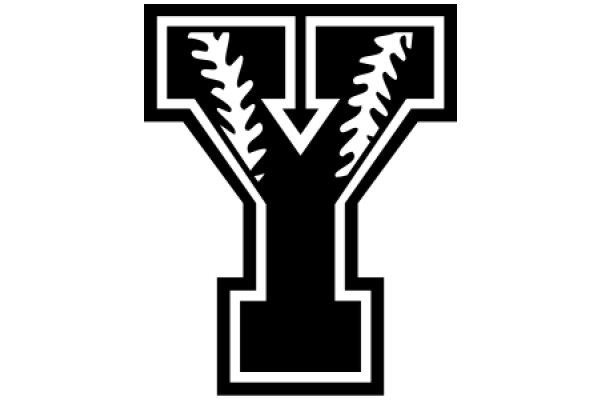 Stylized Letter Y with a Baseball Stitch Design