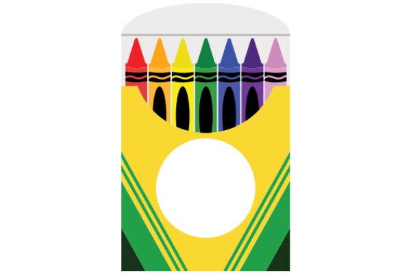 Vibrant Crayon Box with a Hole in the Middle