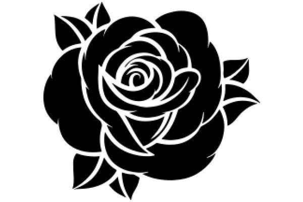 Elegant Black Rose Logo