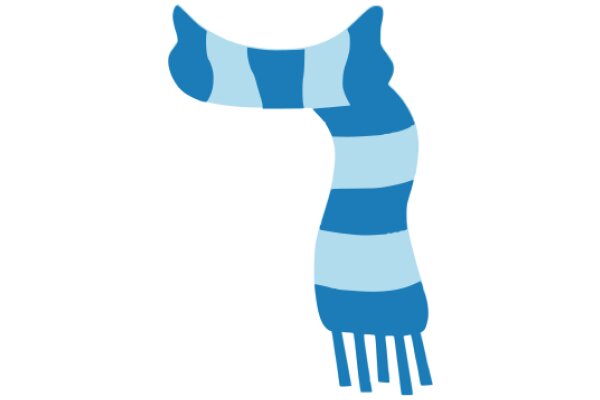 A Blue and White Scarf in a White Background