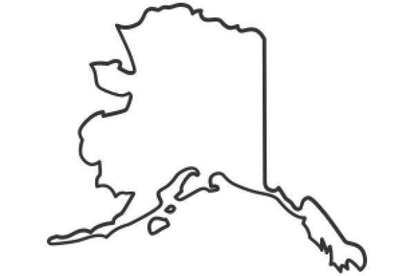 A Simple Line Drawing of Alaska