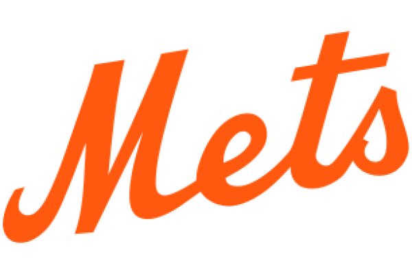 Vibrant Orange Logo for Mets Baseball Team