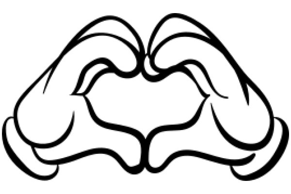 Stylized Illustration of a Heart-Shaped Object with Curved Lines and a Smooth Outline