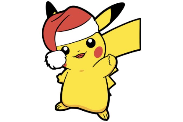 Pikachu's Festive Holiday Mood: A Christmas-Themed Illustration of the Iconic Pokémon Character