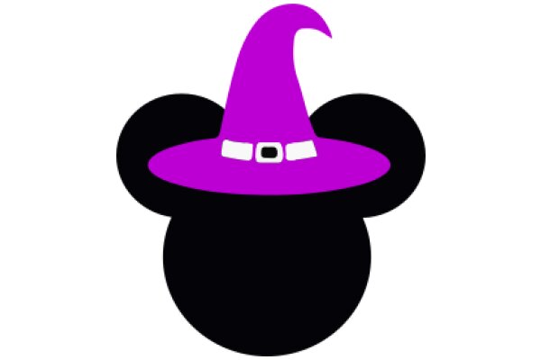 A Whimsical Purple Wizard's Hat with a Black Base