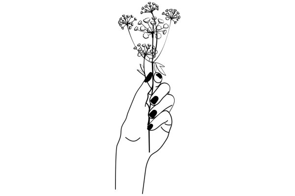 A Hand Holding a Flower: A Simple yet Beautiful Illustration