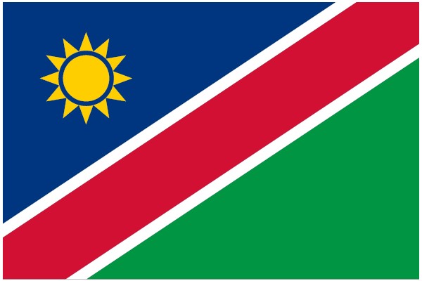 Vibrant Flags of Namibia and South Africa