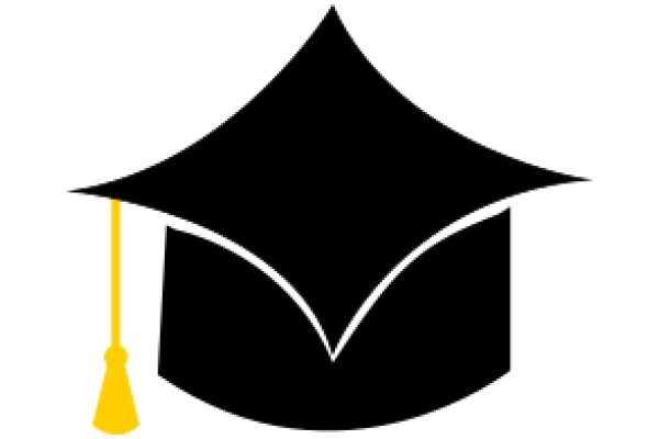 A Black Graduation Cap with a Yellow Tassel