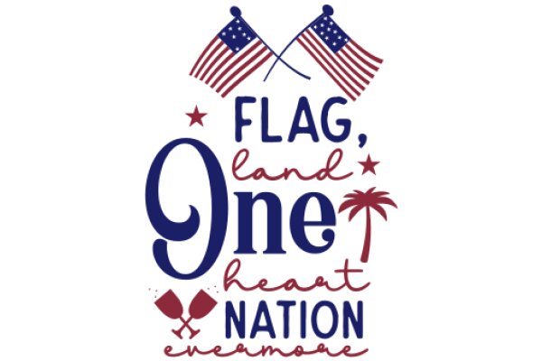 Celebrating American Spirit: A Flag, a Palm Tree, and a Nation's Heart