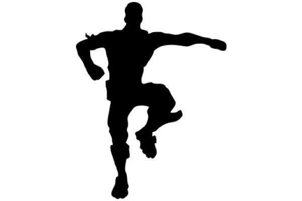 Silhouette of a Baseball Player in Action