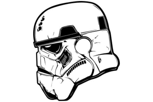 Stylish Illustration of a Stormtrooper Helmet