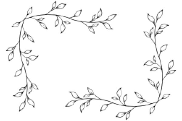 Simplicity in Art: A Line Drawing of a Branch and Leaves