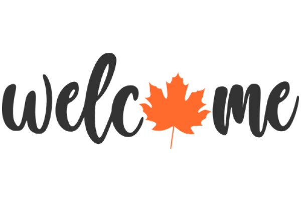 Welcome Sign with a Maple Leaf Design