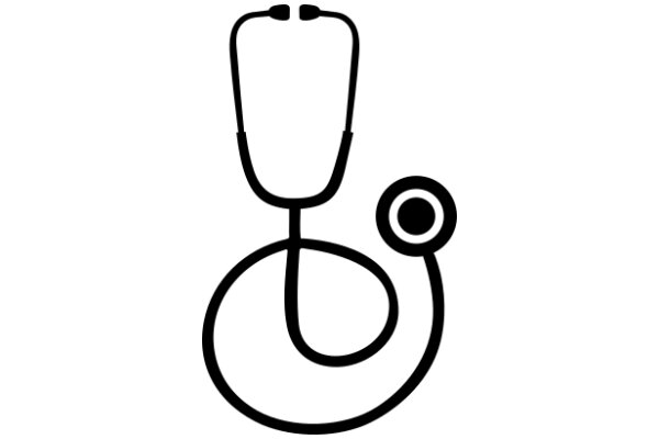 Simplified Medical Icon: A Stylized Medical Cross and Stethoscope