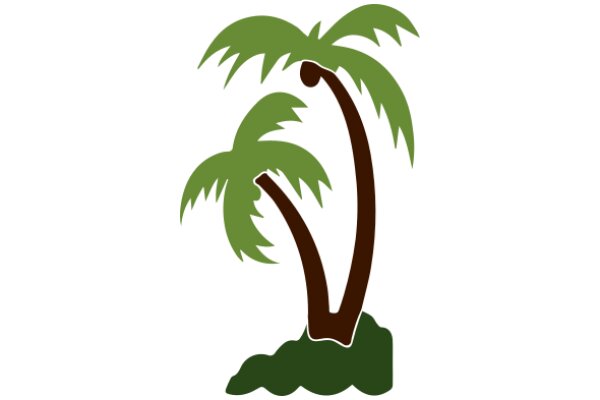 A Vibrant and Stylized Palm Tree Icon