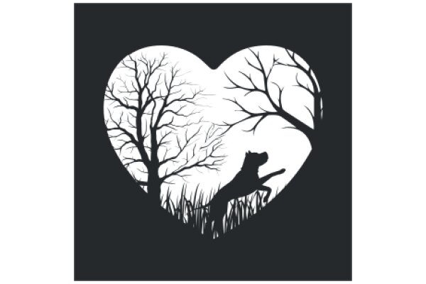 Silhouette of a Dog and a Tree: A Tale of Friendship and Nature