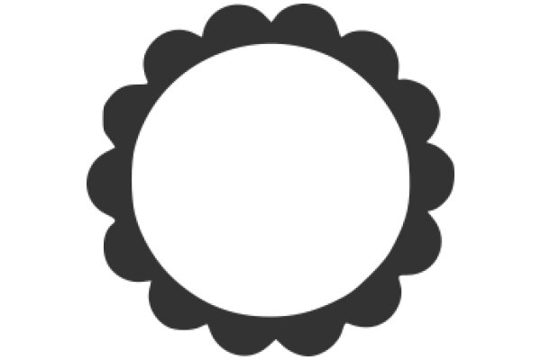 A Simple Icon of a Circle with Scalloped Edges