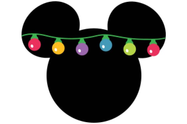 Mickey Mouse Ear Hat with Colorful Christmas Lights