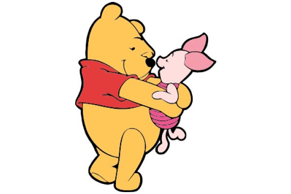 A Heartwarming Hug: Winnie the Pooh and Piglet Embrace