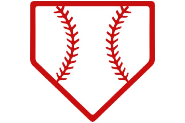 Red Baseball Logo on White Background