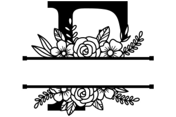 Elegant Flower Design with Letter 'T'