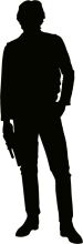 Silhouette of a Person Holding a Gun