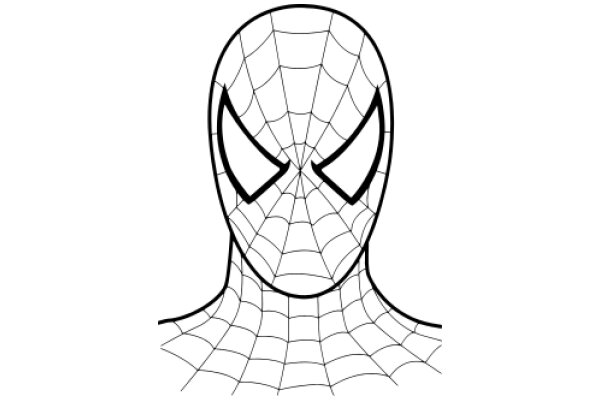 Stylized Spider-Man Mask: A Graphic Representation