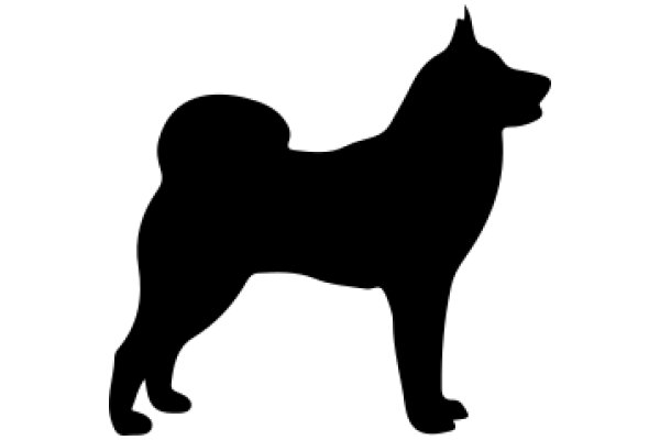 A Silhouette of a Dog, Standing Alone