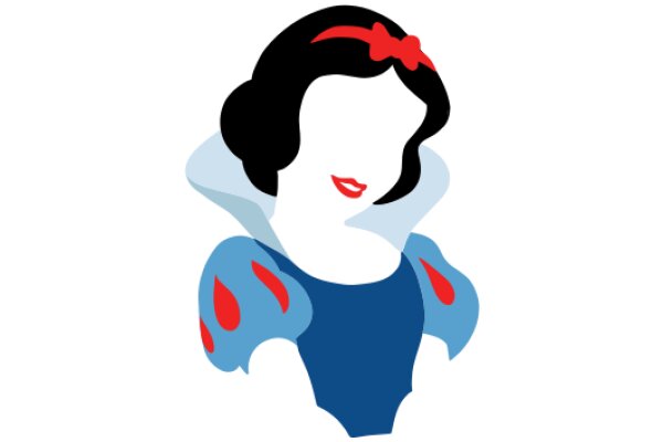 Stylized Portrait of a Female Character with a Red Bow