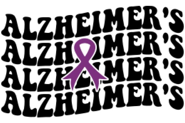 A Purple Ribbon Uniting Alzheimer's and Autism Awareness