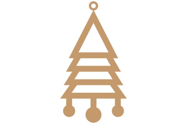 Simplistic Christmas Tree Icon with Wheels