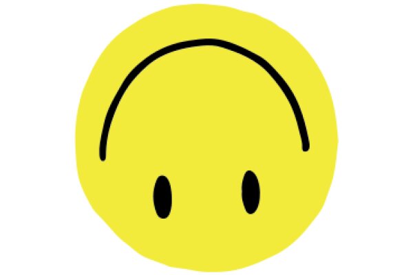 A Yellow Smiley Face Floating in a White Background