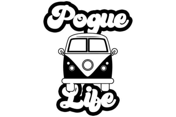 Stylized Logo of a VW Bus with the Word 'Pogue' Above It