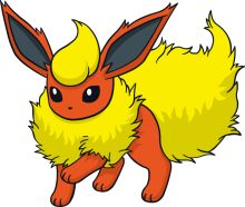 Vividly Colored Eevee Pokemon Character