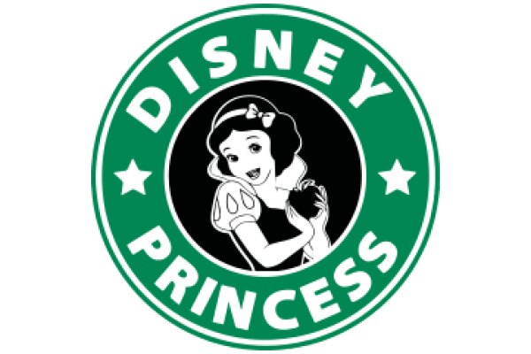 Disney Princess Logo with Green Circle and Stars